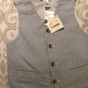 Janie and Jack seersucker boys vest size 5